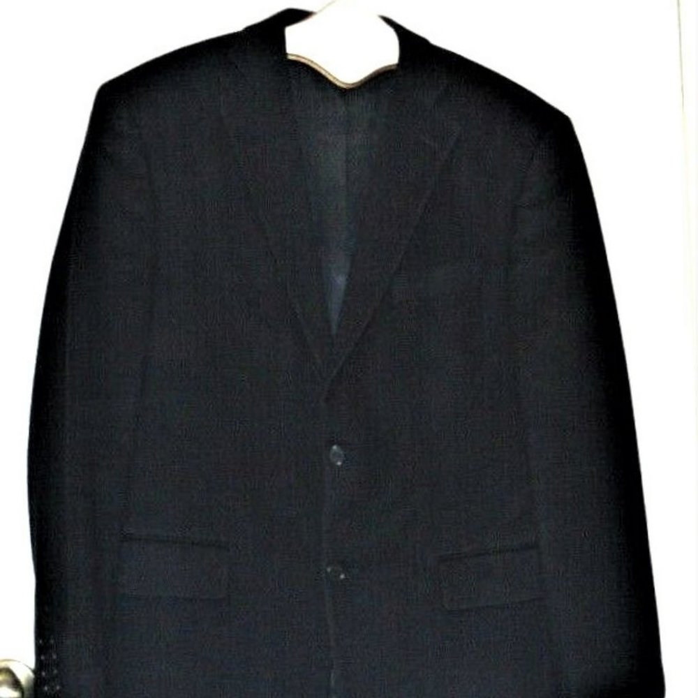 Men's Black Fratelli Jacket Size 44 Lined Coat Italian Wool/Cashmere Cashlana